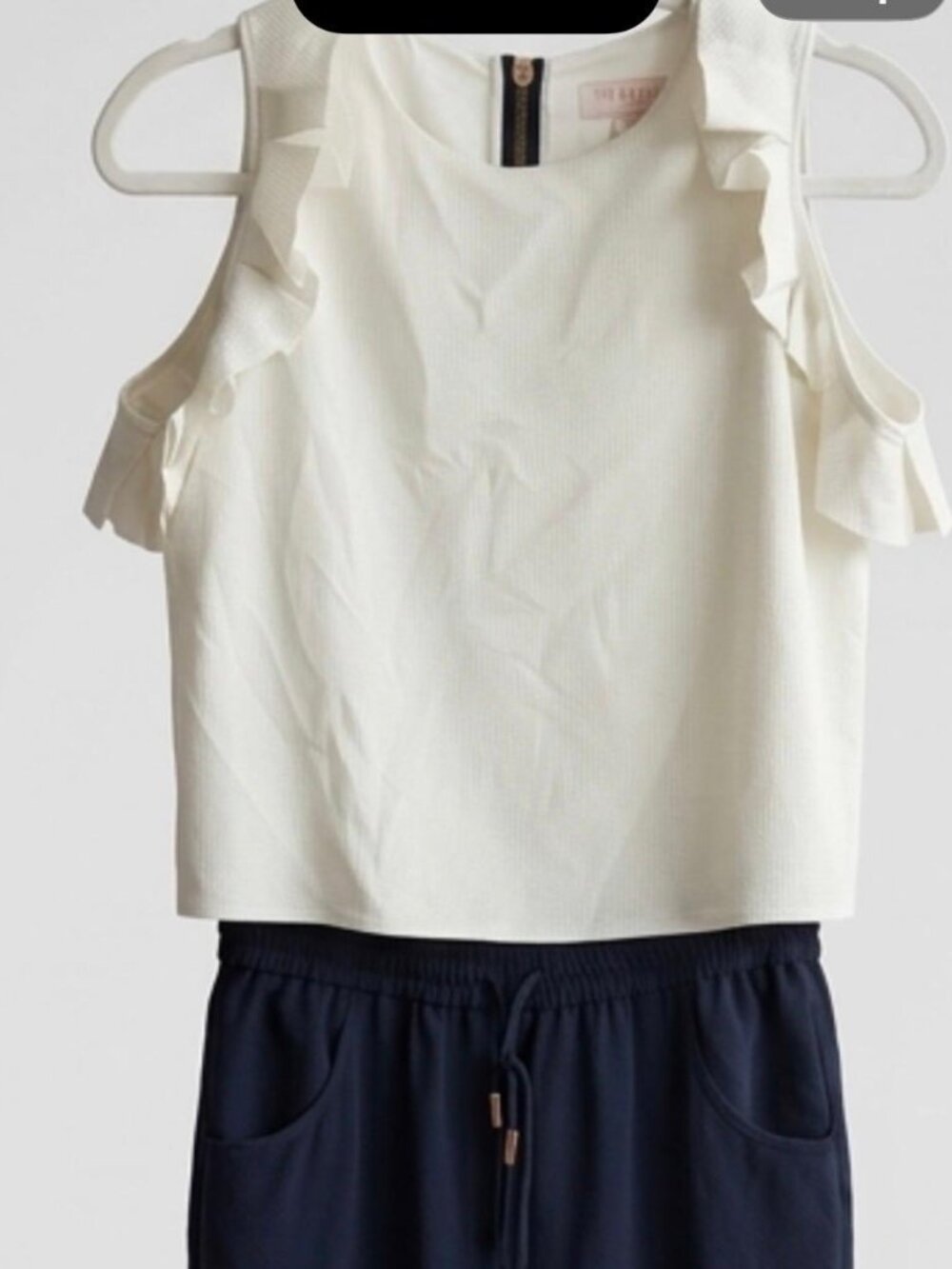 Ted Baker Jumpsuit - Ivory and Navy - US size 2-4 (Ted Baker size 1)